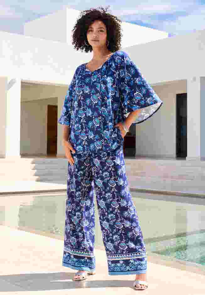 Printed Wide Leg Pant image number 3