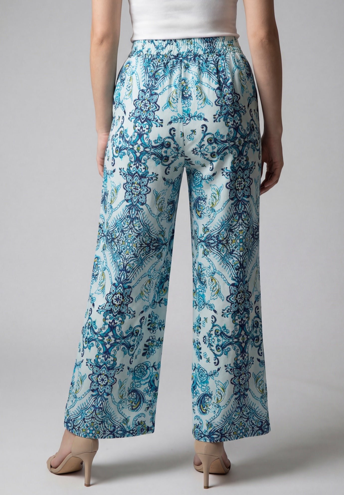 Plus Size Printed Wide Leg Pant image number 1