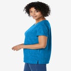 Marled Cuffed-Sleeve Tee image number null