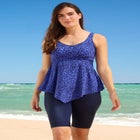 Longer-Length Twist-Front Tankini image number null