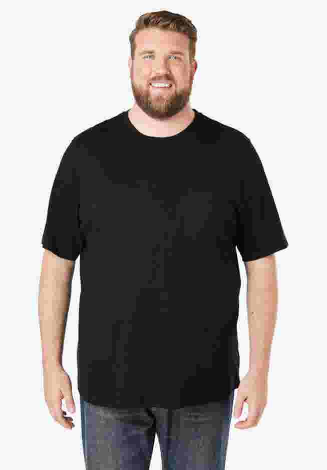 Shrink-Less™ Lightweight Pocket Crewneck T-Shirt image number 0