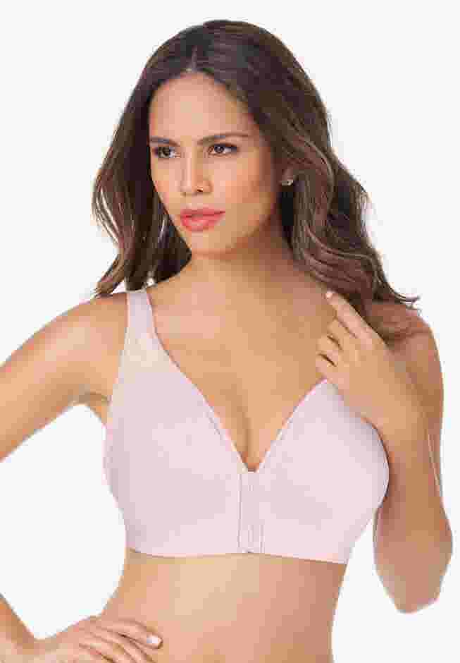 Wireless Front-Close Cotton Comfort Bra image number 5