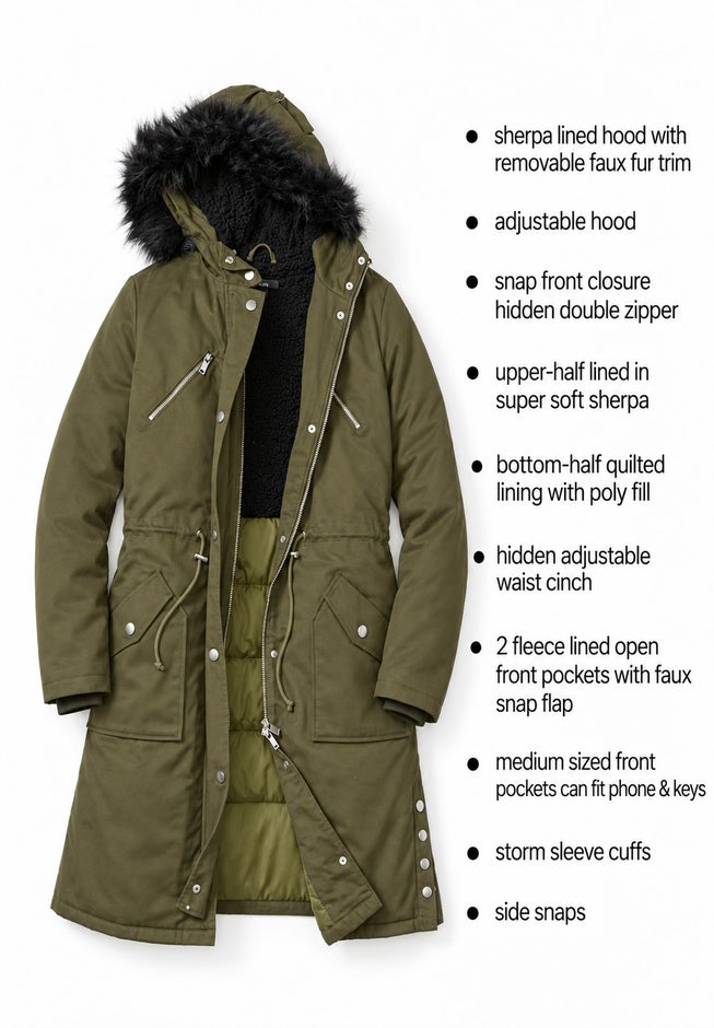 Side-Snap Zip-Front Parka image number 2