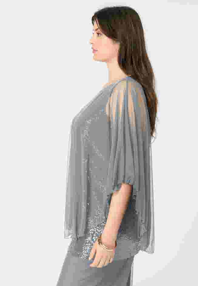 Georgette Mesh Overlay Top image number 2