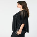 Georgette Mesh Overlay Top image number null