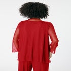 Mesh Overlay Cardigan and Tank Set. image number null