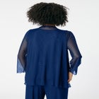 Mesh Overlay Cardigan and Tank Set. image number null