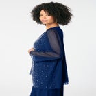 Mesh Overlay Cardigan and Tank Set. image number null