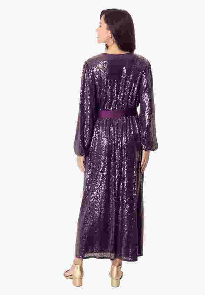 Sequin Wrap Dress image number 1