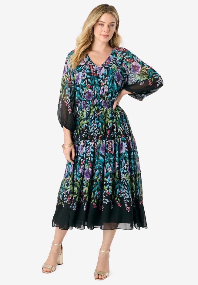Georgette Tiered Dress image number 0