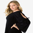 Cold Shoulder Fit-and-Flare Dress image number null