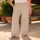 Plus Size Pull-On Wide Leg Soft Knit Pant image number null