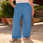 Plus Size Pull-On Wide Leg Soft Knit Pant image number null