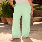 Plus Size Pull-On Wide Leg Soft Knit Pant image number null