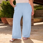 Plus Size Pull-On Wide Leg Soft Knit Pant image number null