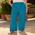 Plus Size Pull-On Wide Leg Soft Knit Pant image number null