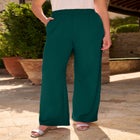 Plus Size Pull-On Wide Leg Soft Knit Pant image number null