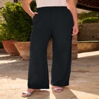 Plus Size Pull-On Wide Leg Soft Knit Pant image number null