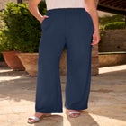 Plus Size Pull-On Wide Leg Soft Knit Pant image number null