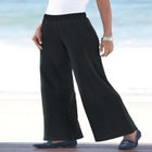 Plus Size Pull-On Wide Leg Soft Knit Pant image number null
