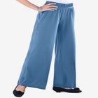 Plus Size Pull-On Wide Leg Soft Knit Pant image number null