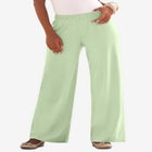 Plus Size Pull-On Wide Leg Soft Knit Pant image number null