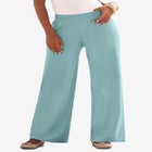 Plus Size Pull-On Wide Leg Soft Knit Pant image number null