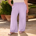 Plus Size Pull-On Wide Leg Soft Knit Pant image number null