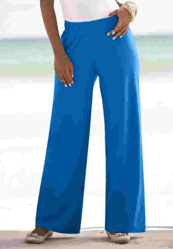 Plus Size Pull-On Wide Leg Soft Knit Pant image number 0