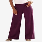 Plus Size Pull-On Wide Leg Soft Knit Pant image number null
