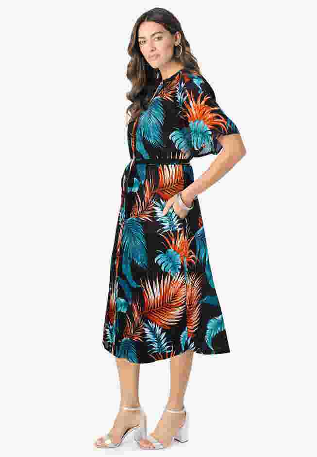 Hand-Crinkled Button-Down Dress image number 2