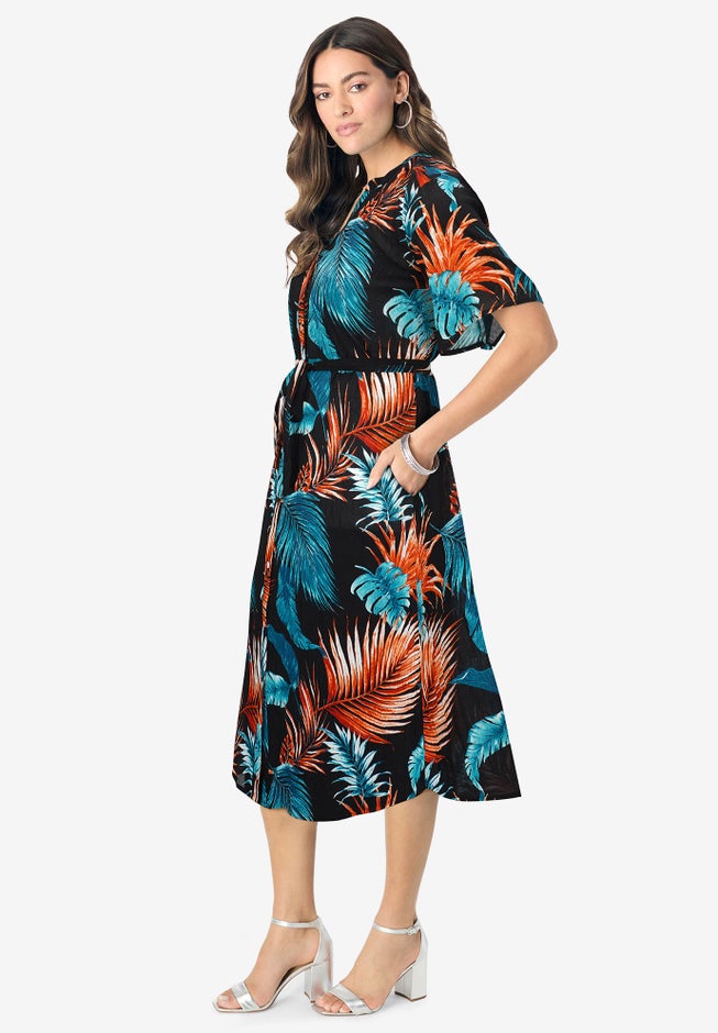 Hand-Crinkled Button-Down Dress image number 2