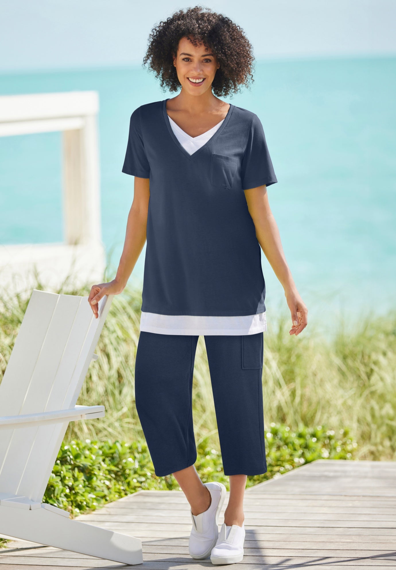 Knit Cargo Capri image number 3