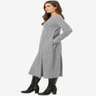 Thermal Knit A-Line Dress image number 2