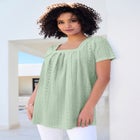Square Neck Eyelet Tunic image number null