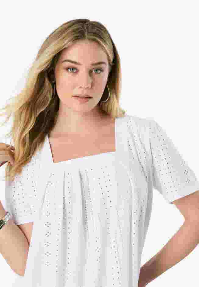 Square Neck Eyelet Tunic image number 2