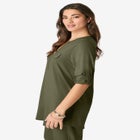 Zip Front Ultrasmooth® Fabric Tunic image number null