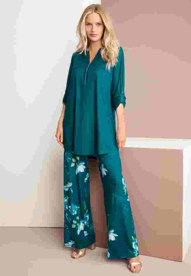 Zip Front Ultrasmooth® Fabric Tunic image number 0