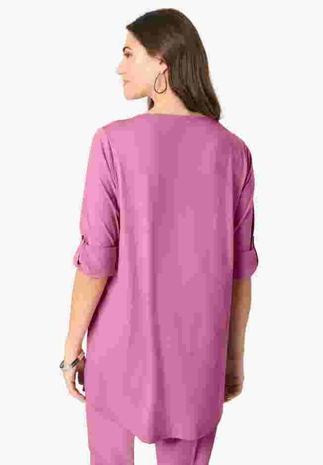 Zip Front Ultrasmooth® Fabric Tunic image number 1