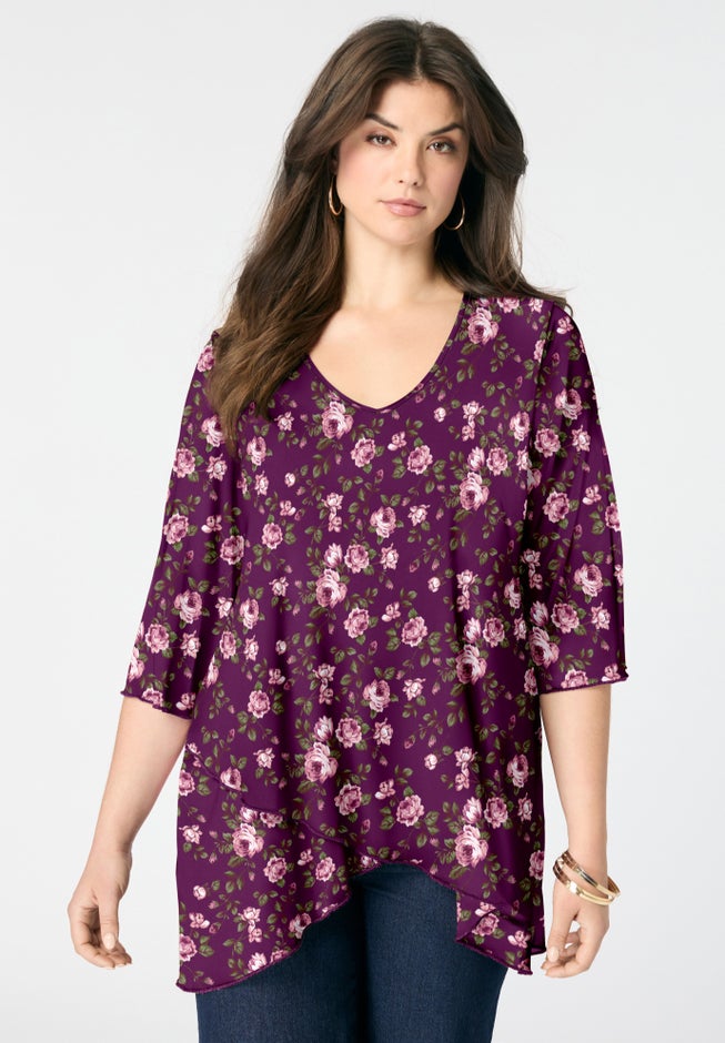 Mesh Tulip Hem Tunic image number 1