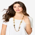 Long Hammered Statement Necklace image number null
