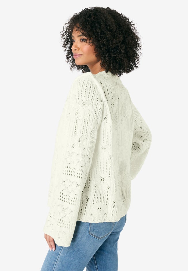 Crochet Cardigan Sweater image number 2