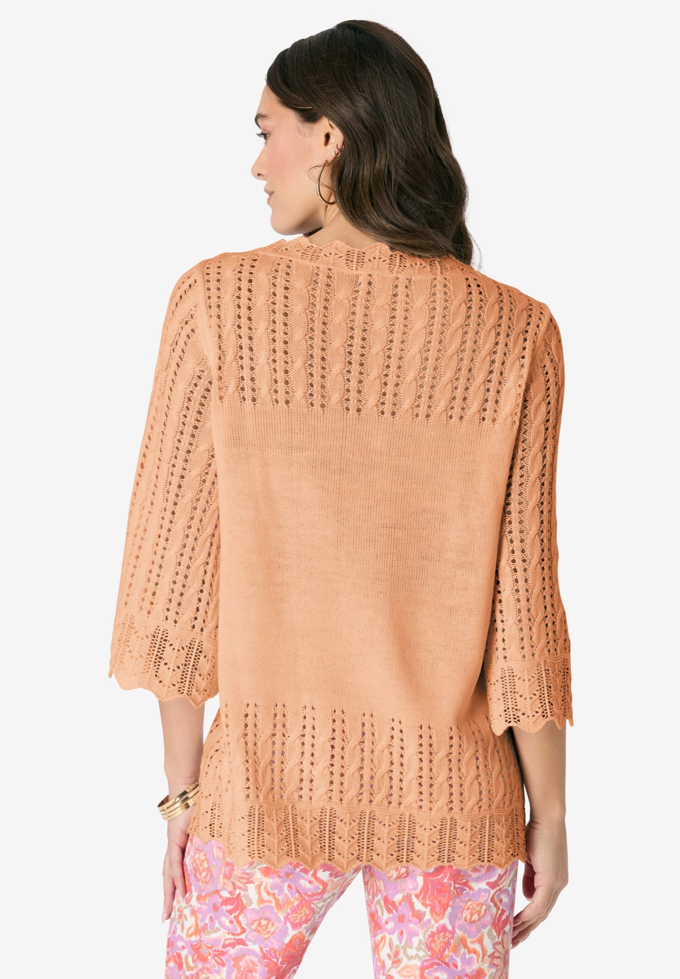 Pointelle Pullover Sweater image number 1