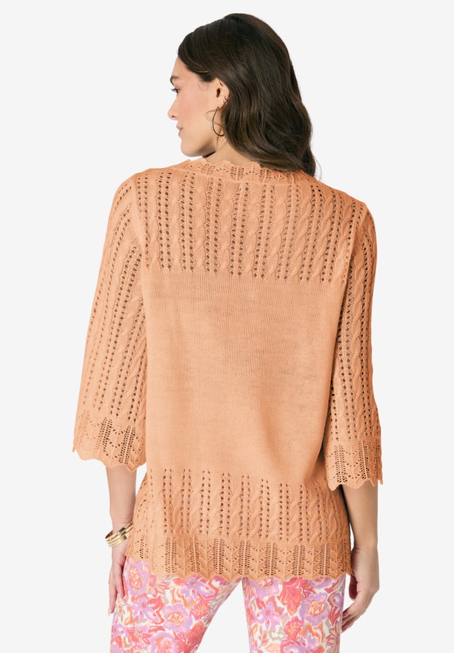 Pointelle Pullover Sweater image number 1