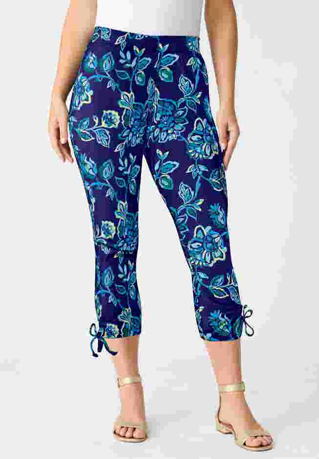 Lace-Up Capri Leggings image number 0