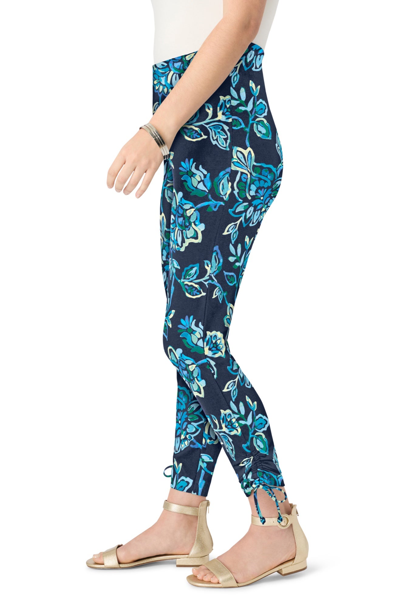 Lace-Up Capri Leggings image number 3