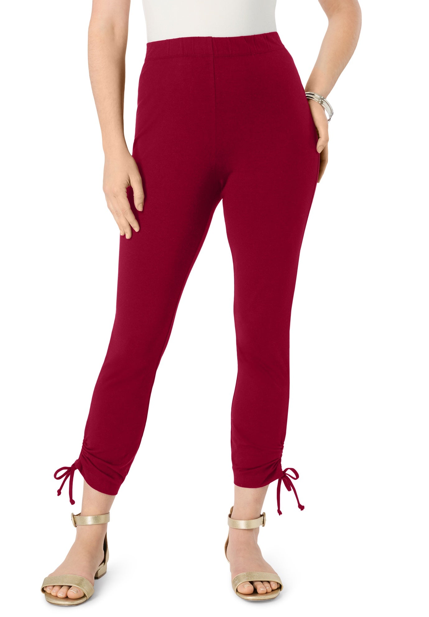 Side Tie Ruched Capri image number 0