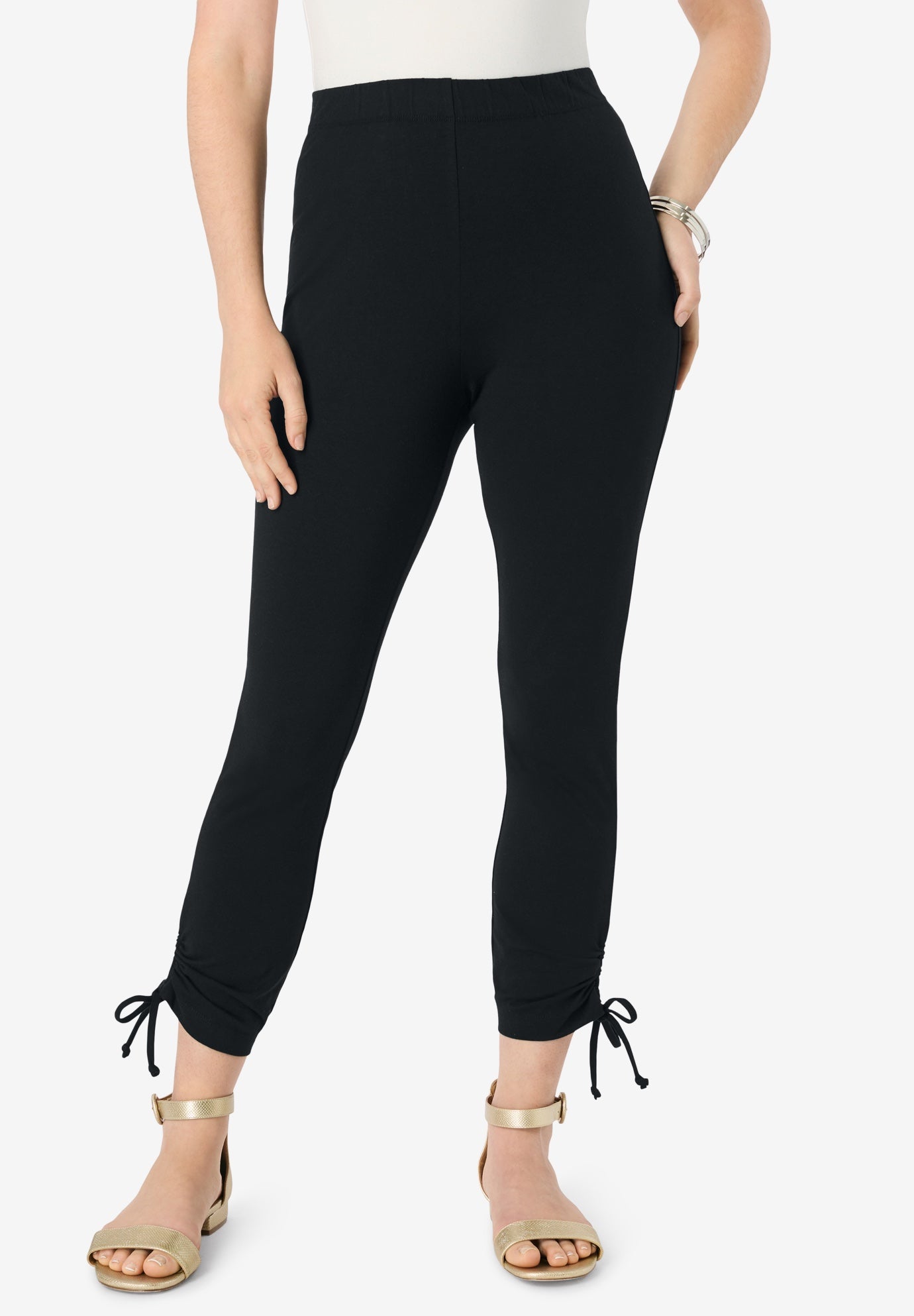 Lace-Up Capri Leggings image number 1