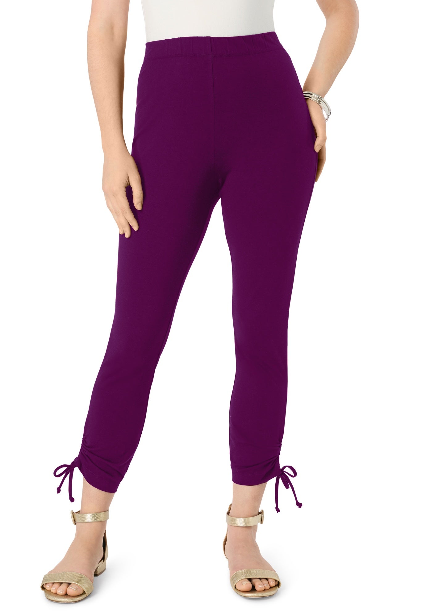 Side Tie Ruched Capri image number 0