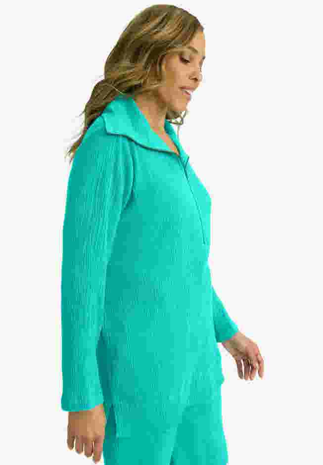 Gauze Half-Zip Tunic image number 1
